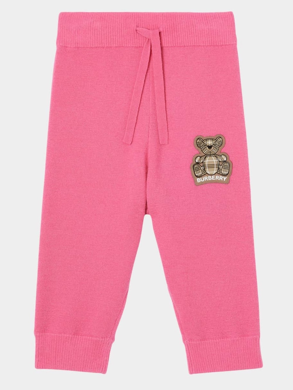 Burberry Kid’s Girl Cashmere Thomas Bear Pink Jogger Pants Size 2Y NWT 20”x9”